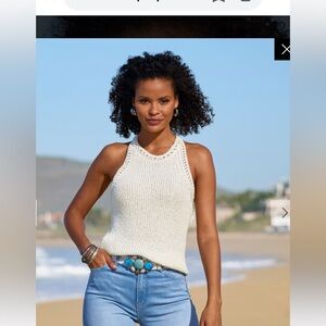 Boston Proper High Neck Sweater Tank